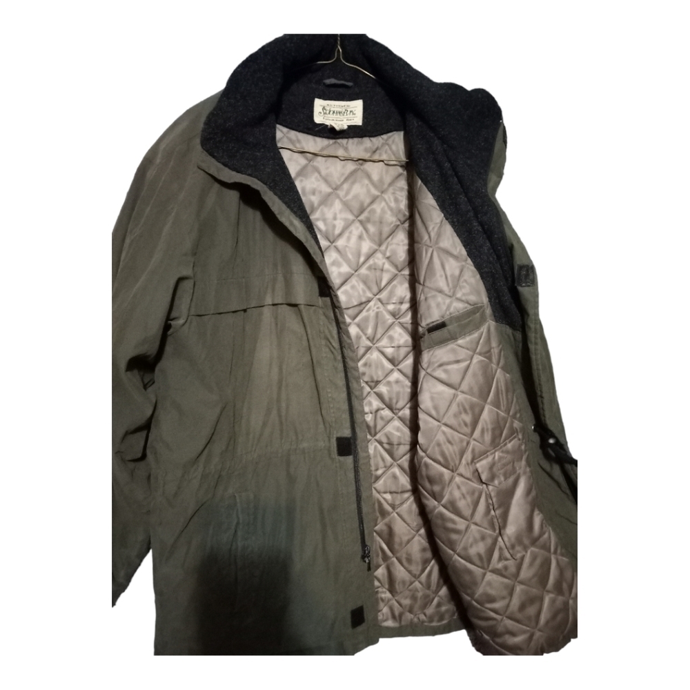Men’s Jacket Mid Length Size Large olive color in Excellent Used Conditi… - Picture 9 of 13